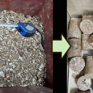 Briquettes from wood chip