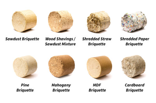 briquettes-from-different-materials-UK-briquette-machine-affordable-solid-quality